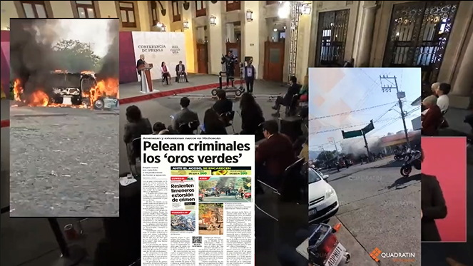 “fue un acto publicitario” ; AMLO se pronuncia ante la ola de violencia en Michoacán.