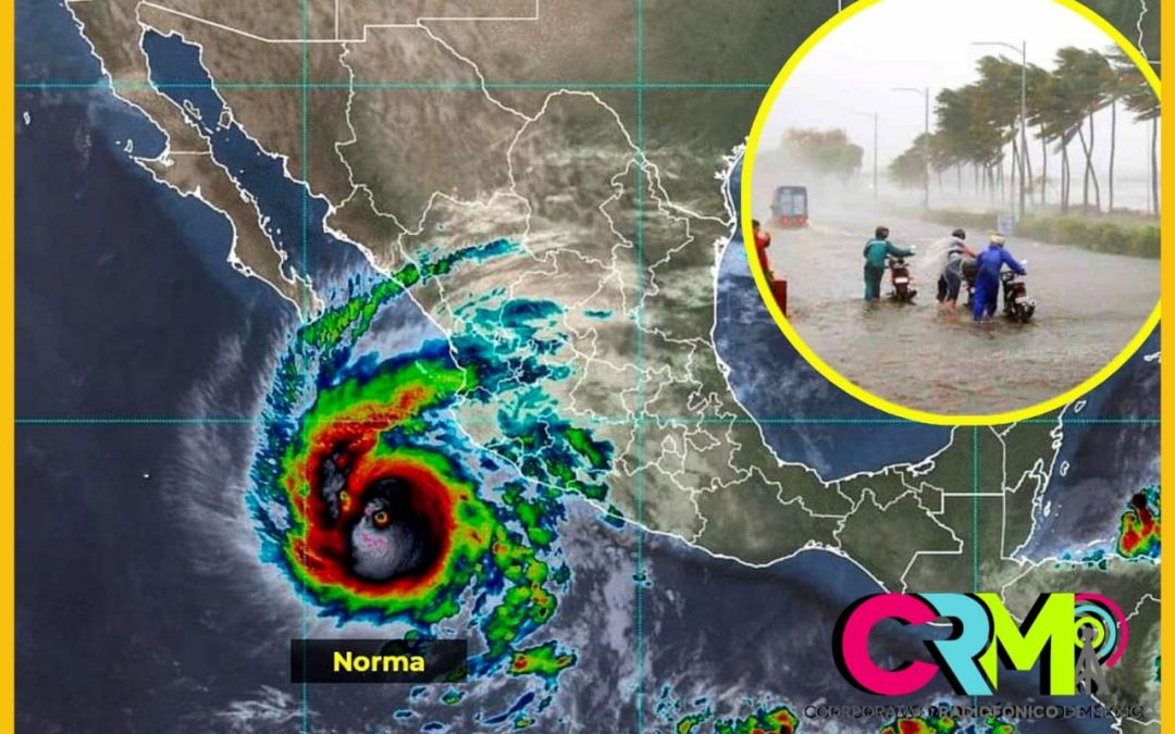 Huracán Norma tocará tierra hoy viernes.