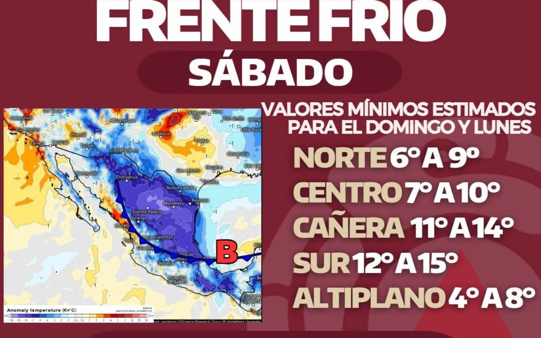 NUEVO INGRESO DE AIRE POLAR-ARTICO ASOCIADO AL FRENTE NO. 27