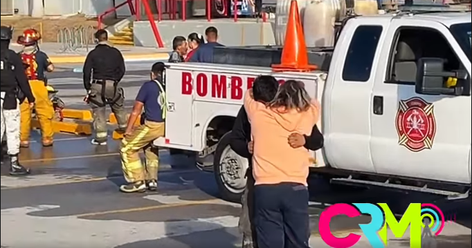 Así se vive en estos momentos a las afueras de la empresa Spellman.