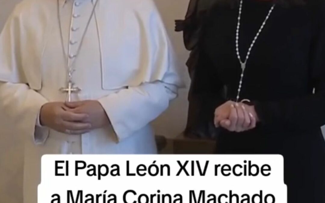 El Papa León XIV se reunió con la líder de la oposición venezolana María Corina Machado en el Vaticano el 12 de enero.
