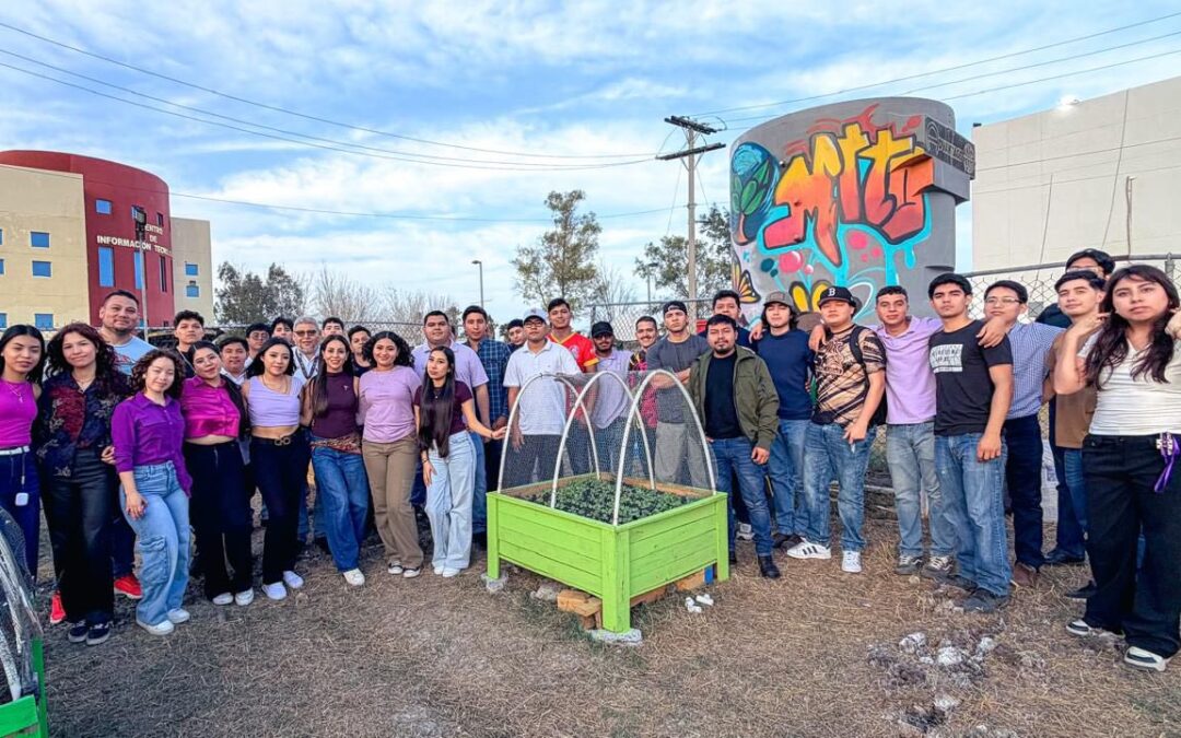 Fortalece UT Matamoros innovación ambiental con huerto tecnológico