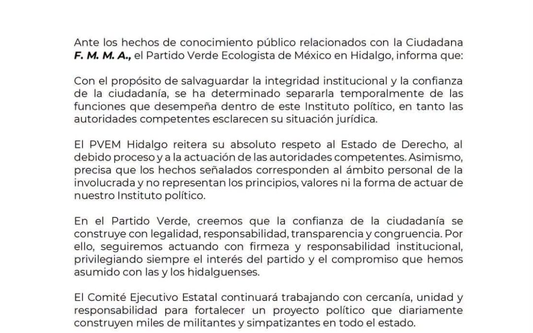 Detienen a diputada del Partido Verde por realizar disparos al aire y presunta posesión de enervantes.