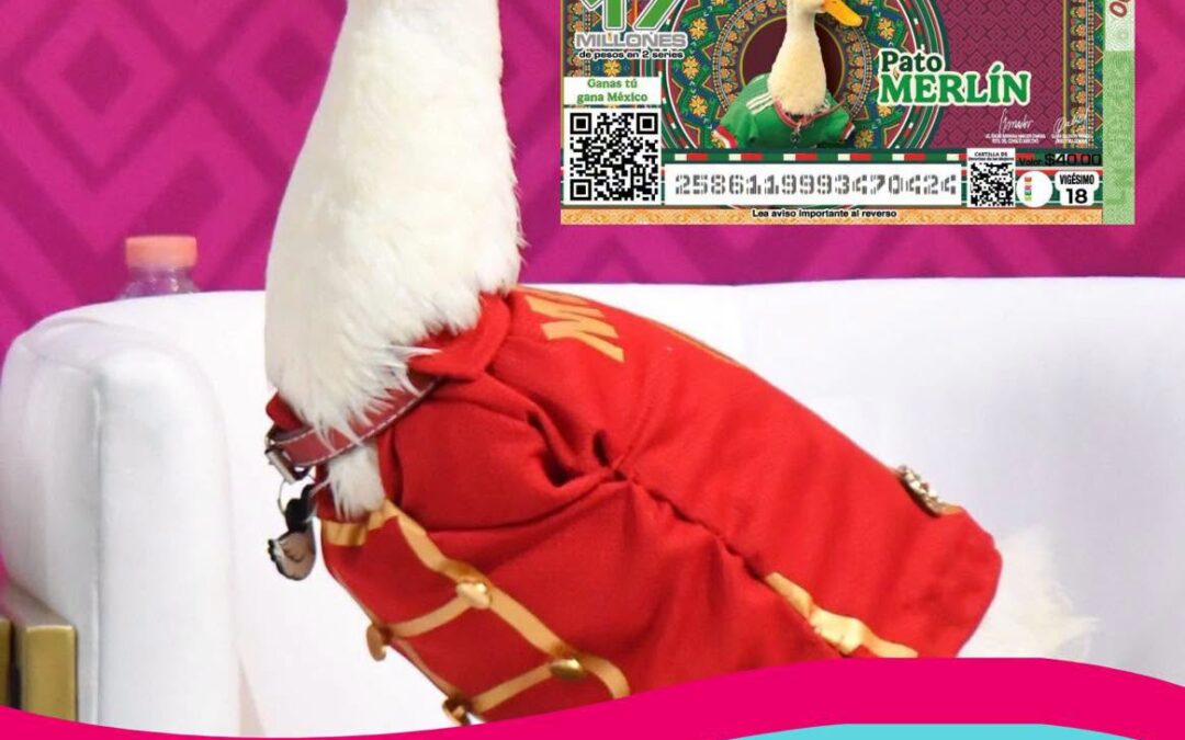 La Lotería Nacional presentó el billete conmemorativo del Sorteo Superior No. 2891 dedicado al Pato Merlín, mascota que se convirtió en un símbolo de la afición mexicana durante el Mundial de Futbol 2026. El sorteo se realizará el 24 de julio con un Premio Mayor de 17 millones de pesos en dos series.