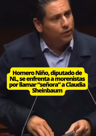 Morenistas se enojan con diputado de Nuevo León por llamar “señora” a Claudia Sheinbaum.