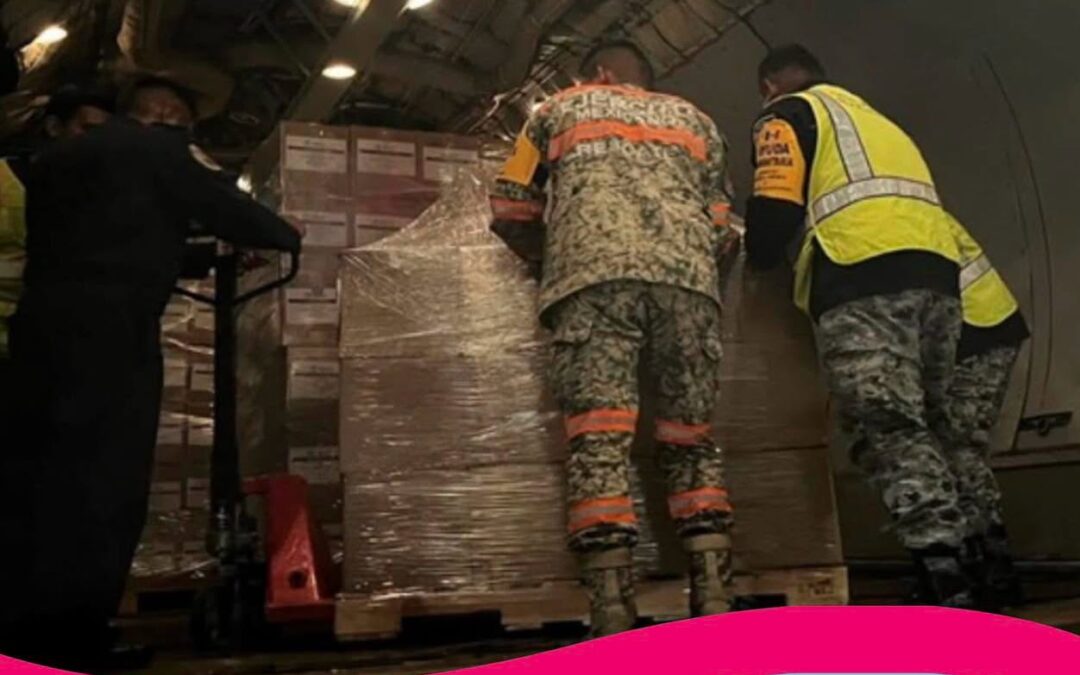 La Secretaría de la Defensa Nacional realizó el segundo envío de ayuda humanitaria a Colombia, con el objetivo de apoyar a la población afectada por el terremoto de magnitud 7.4 registrado durante la mañana del lunes 10 de agosto de 2026.