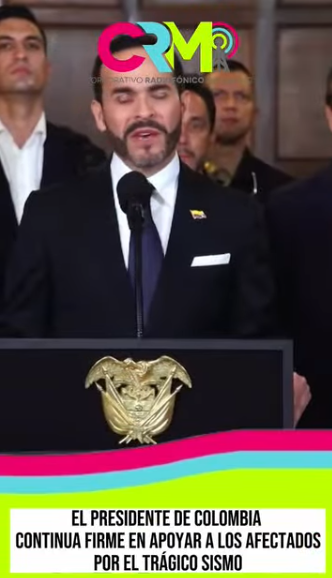 Abelardo de la Espriella presidente de Colombia, se mantiene firme en apoyar al 100% a los afectados por el trágico sismo registrado el día lunes 10 de agosto.